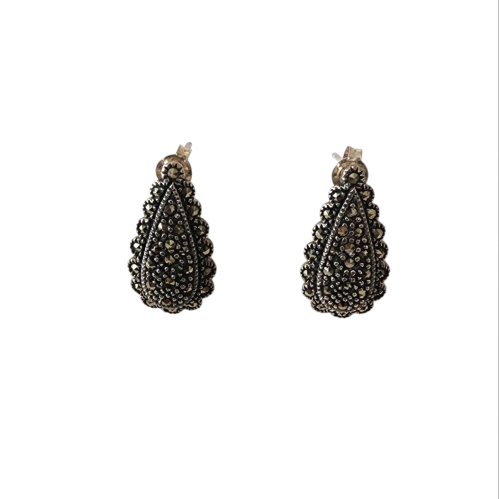 Vintage .925 Marquisite Earrings